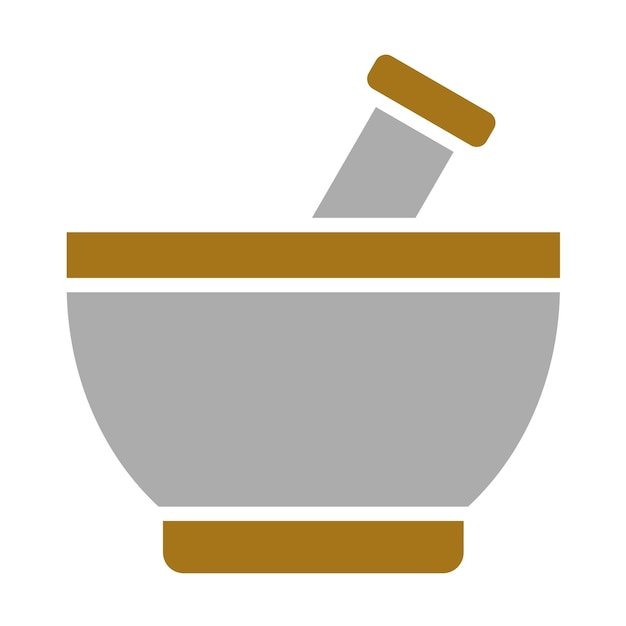 Diseño vectorial Estilo de icono de mortero