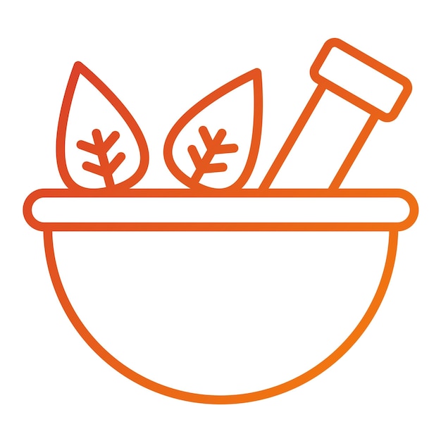 Diseño vectorial Estilo de icono de mortero