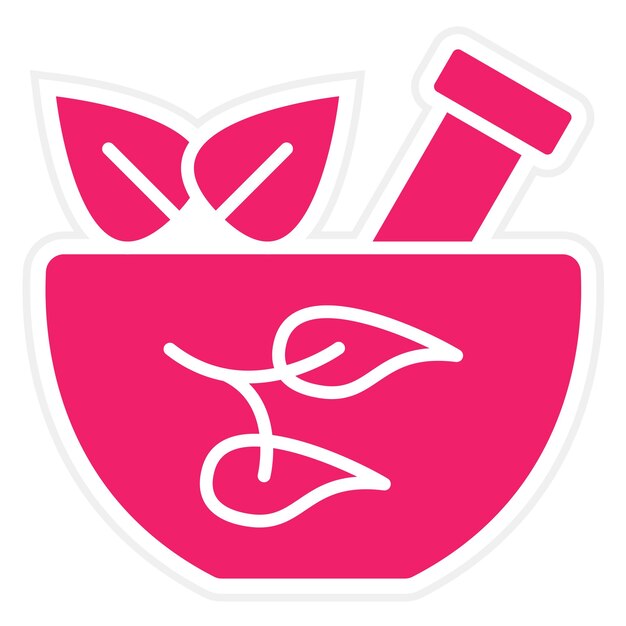 Diseño vectorial Estilo de icono de mortero