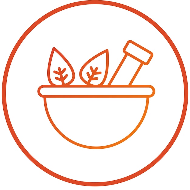 Diseño vectorial Estilo de icono de mortero
