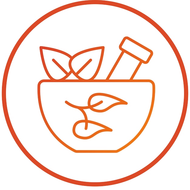 Diseño vectorial Estilo de icono de mortero
