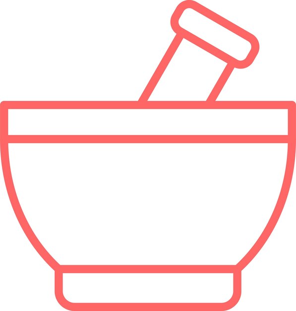 Diseño vectorial Estilo de icono de mortero