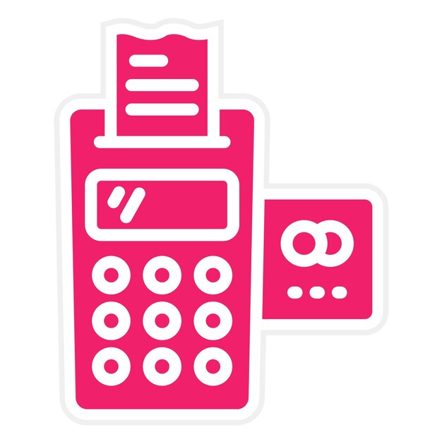 Diseño vectorial Estilo del icono del mostrador de pago