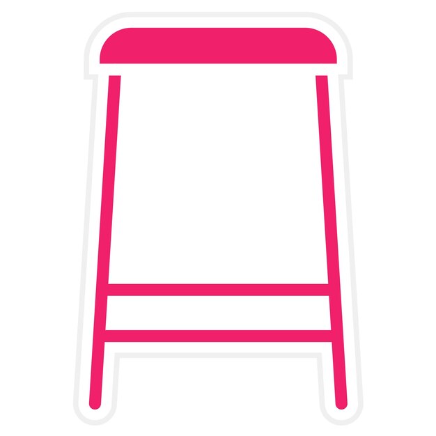 Diseño vectorial Estilo del icono del mostrador de taburete