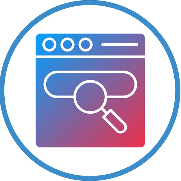 Diseño vectorial Estilo del icono del motor de búsqueda
