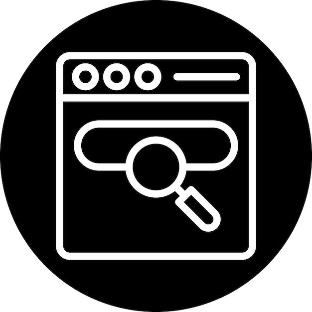 Diseño vectorial Estilo del icono del motor de búsqueda