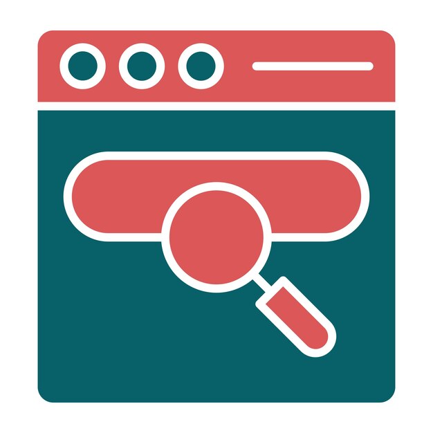 Diseño vectorial Estilo del icono del motor de búsqueda