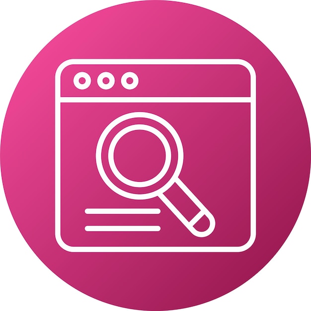Diseño vectorial Estilo del icono del motor de búsqueda