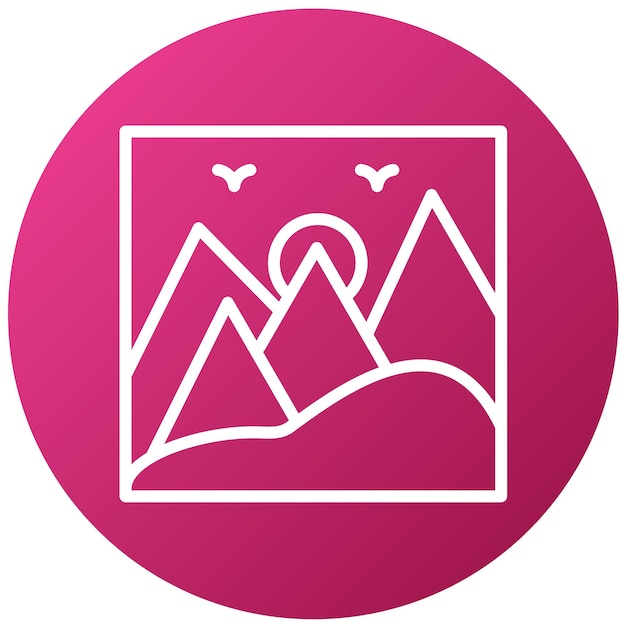 Diseño vectorial Estilo de icono de Mounntains