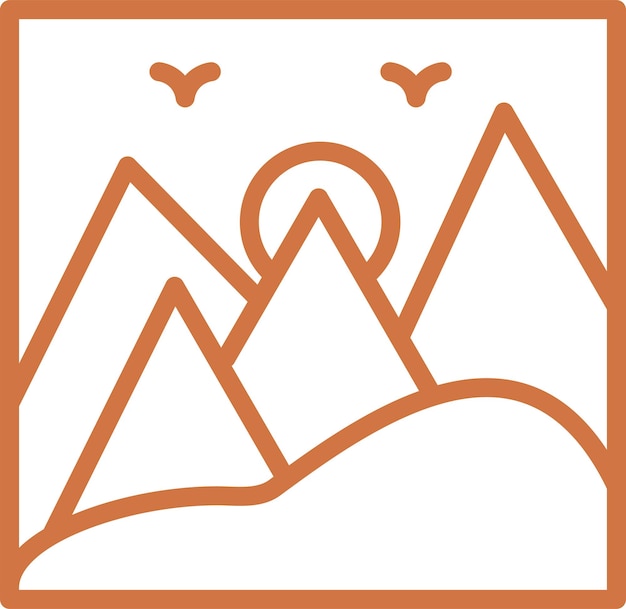 Diseño vectorial Estilo de icono de Mounntains