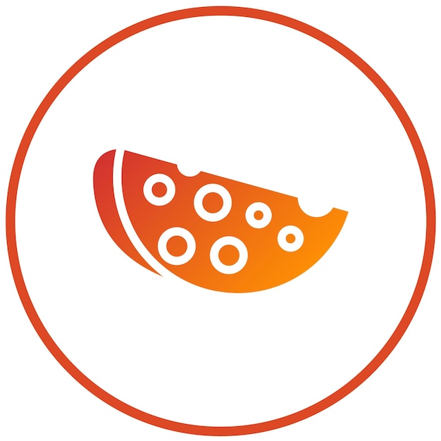 Diseño vectorial Estilo de icono de mozzarella
