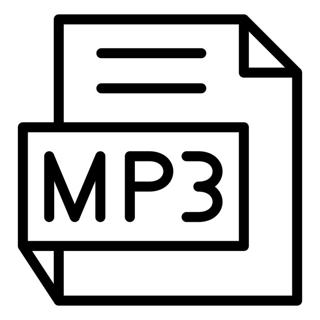 Diseño vectorial estilo de icono MP3