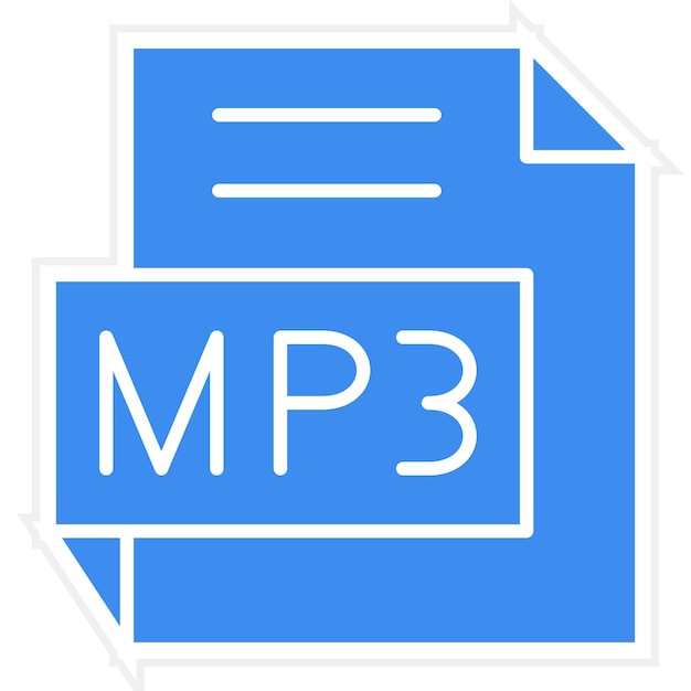 Diseño vectorial estilo de icono MP3