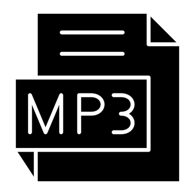 Diseño vectorial estilo de icono MP3