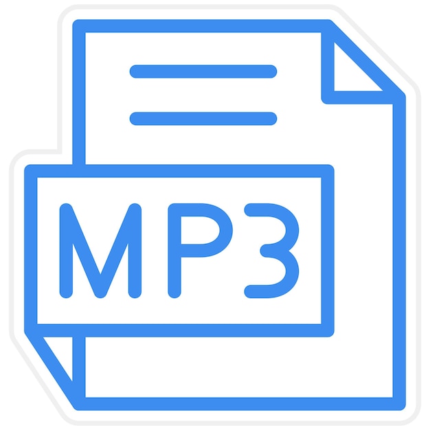 Diseño vectorial estilo de icono MP3