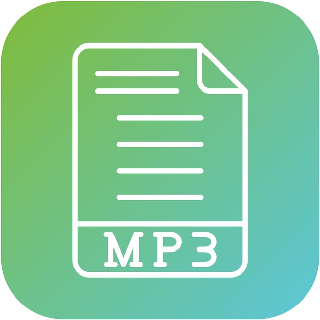 Diseño vectorial estilo de icono MP3