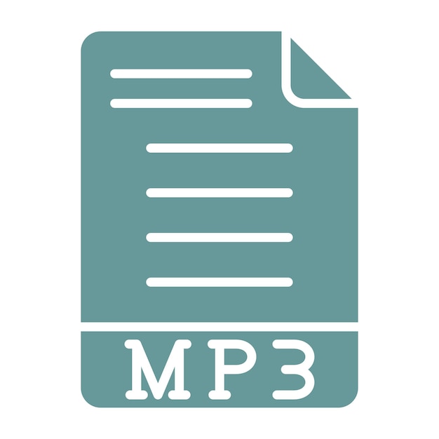 Diseño vectorial estilo de icono MP3
