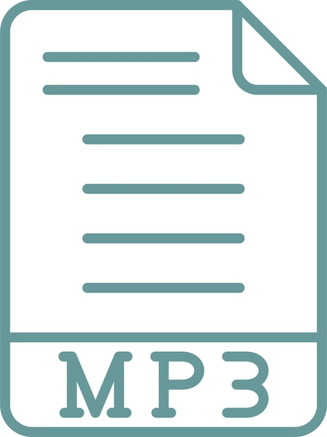 Diseño vectorial estilo de icono MP3