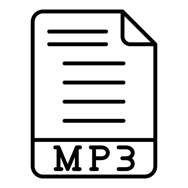 Diseño vectorial estilo de icono MP3