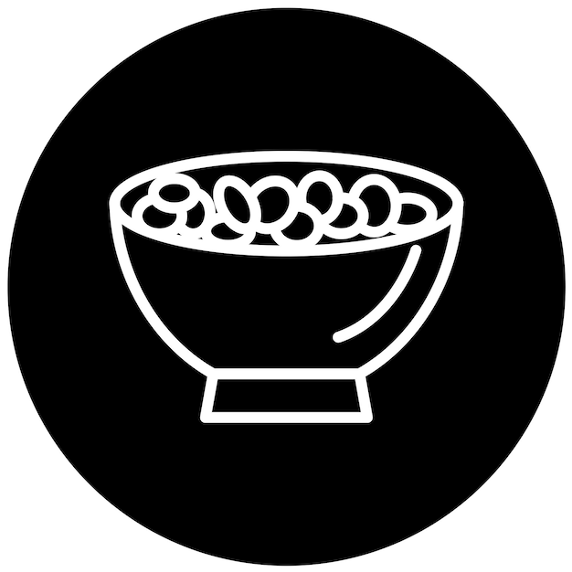 Diseño vectorial de estilo de icono de muesli