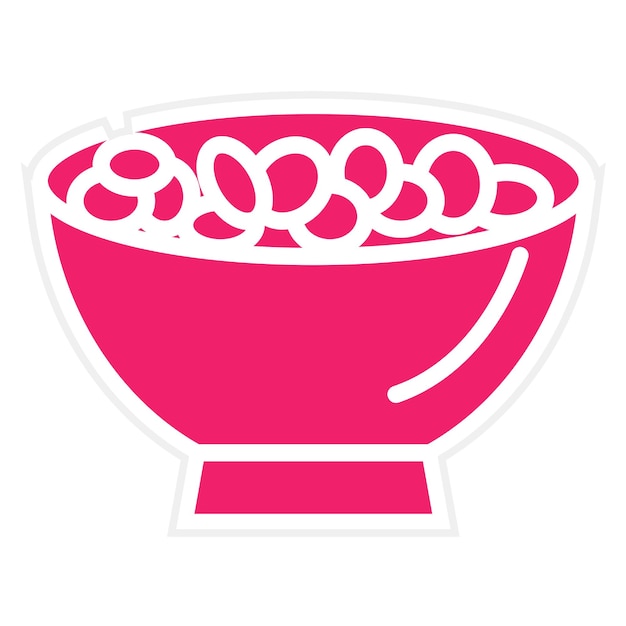 Diseño vectorial de estilo de icono de muesli