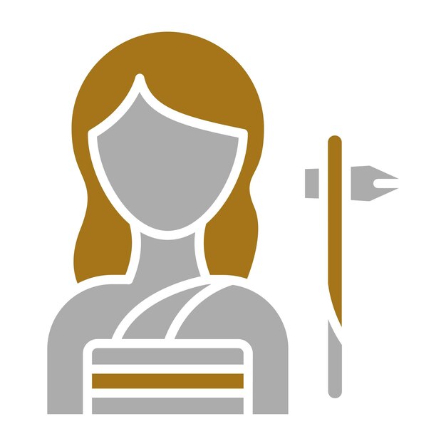 Diseño vectorial Estilo del icono de la mujer de las cuevas