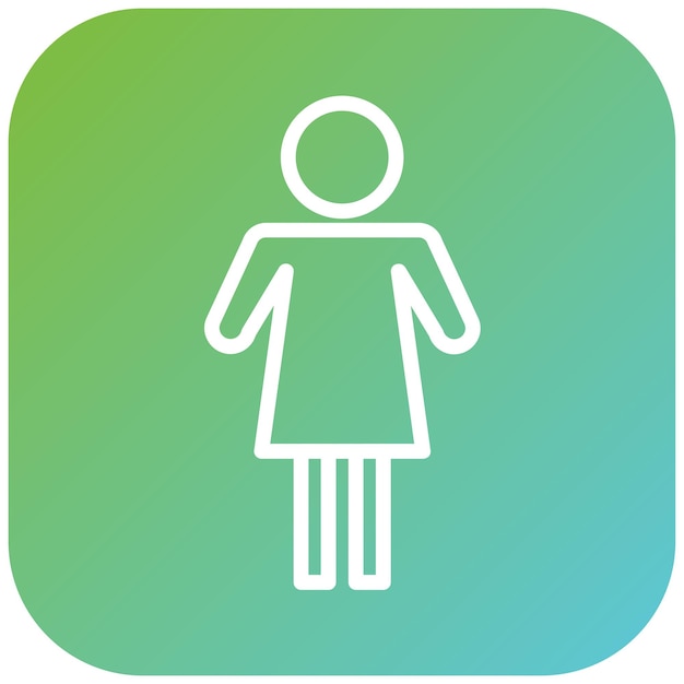 Diseño vectorial Estilo del icono de la mujer destinataria