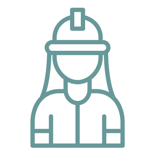 Diseño vectorial estilo de icono de mujer trabajadora