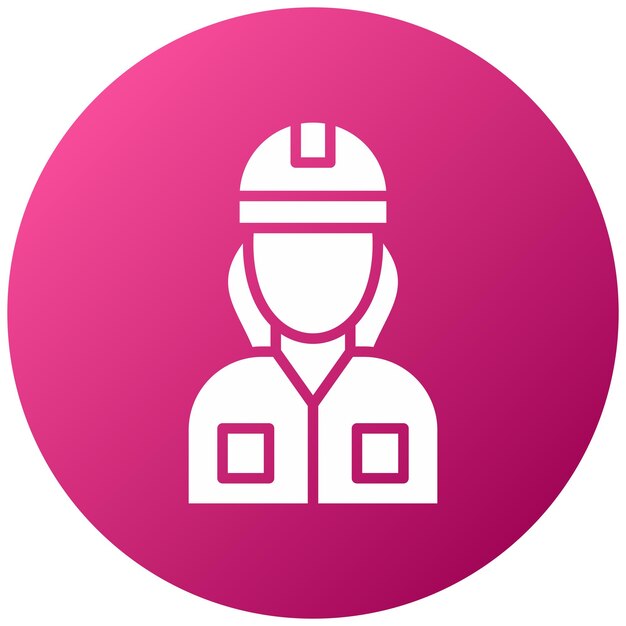 Diseño vectorial estilo de icono de mujer trabajadora