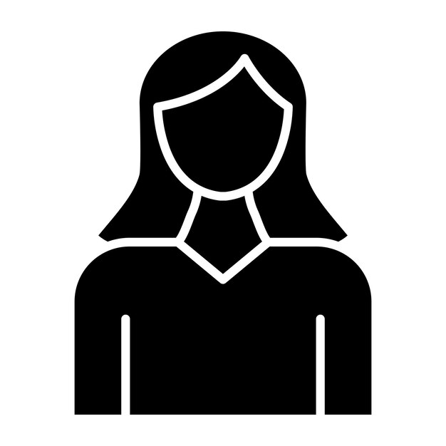 Diseño vectorial Estilo del icono de la mujer