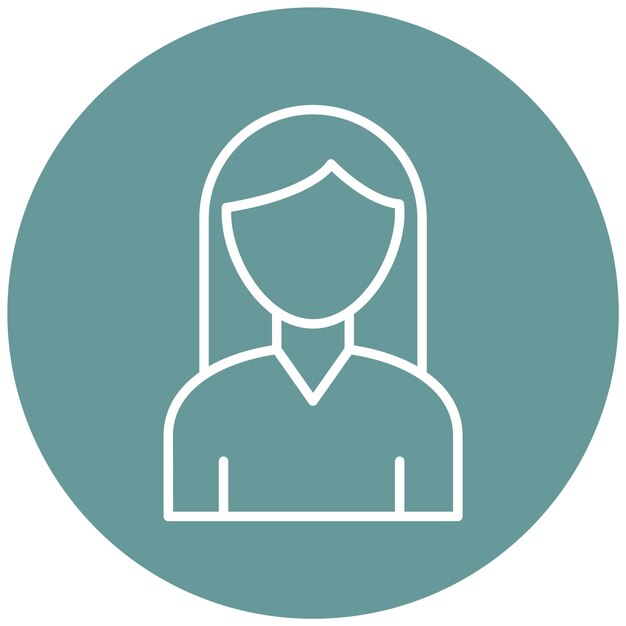 Diseño vectorial Estilo del icono de la mujer