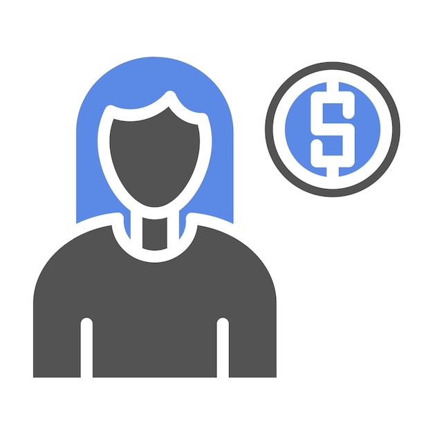 Diseño vectorial Estilo de icono de mujeres corruptas