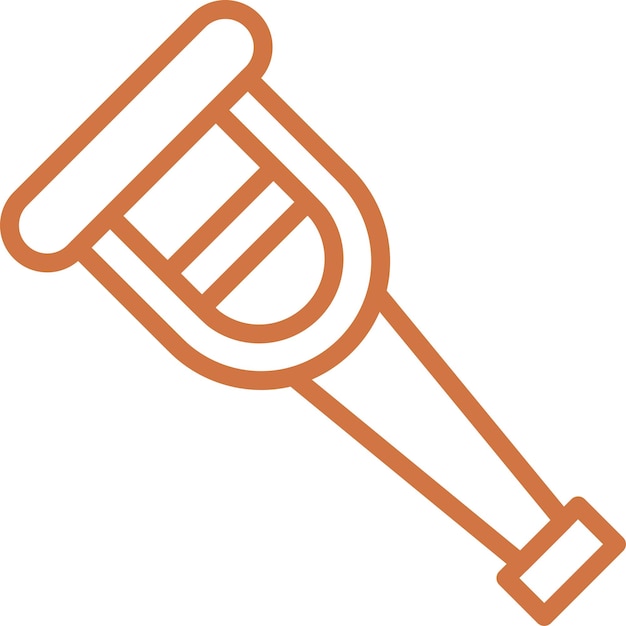 Diseño vectorial Estilo del icono de las muletas