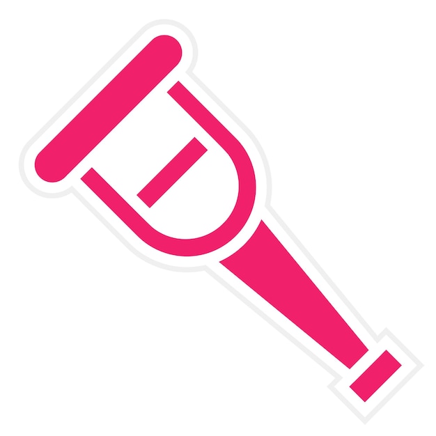 Diseño vectorial Estilo del icono de las muletas