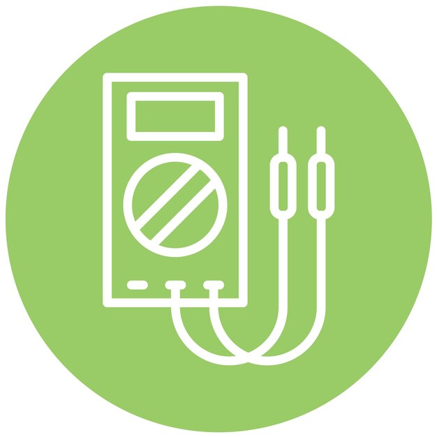 Diseño vectorial Estilo del icono multimétrico