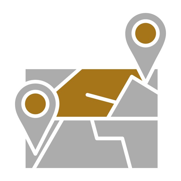Diseño vectorial Estilo de icono de múltiples destinos