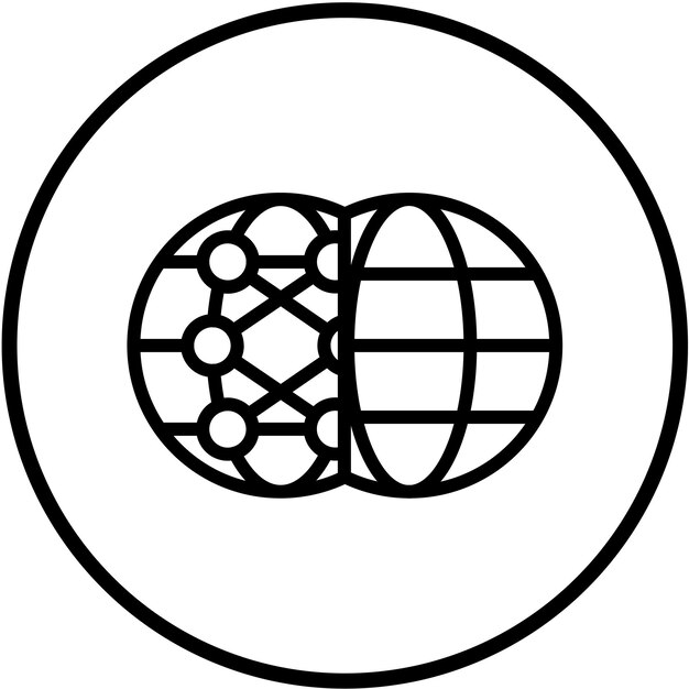Diseño vectorial Estilo de icono de mundo sintético