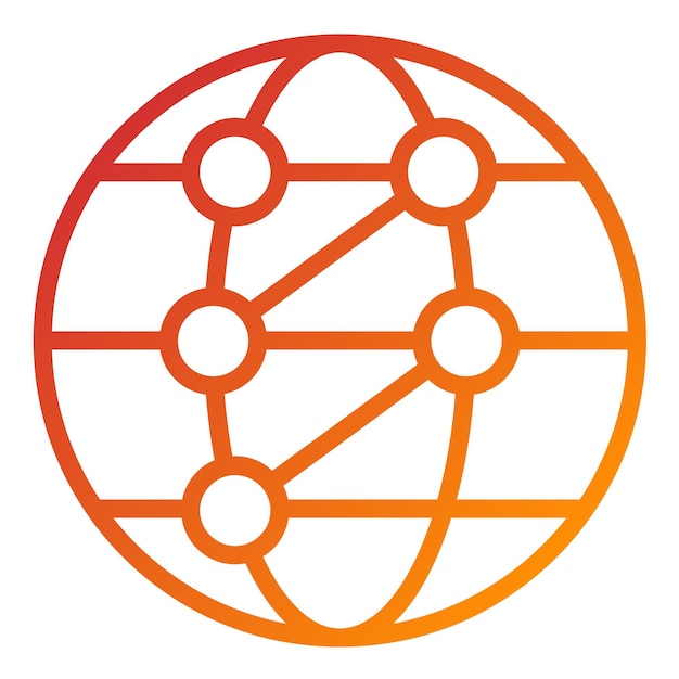 Diseño vectorial Estilo de icono del mundo virtual