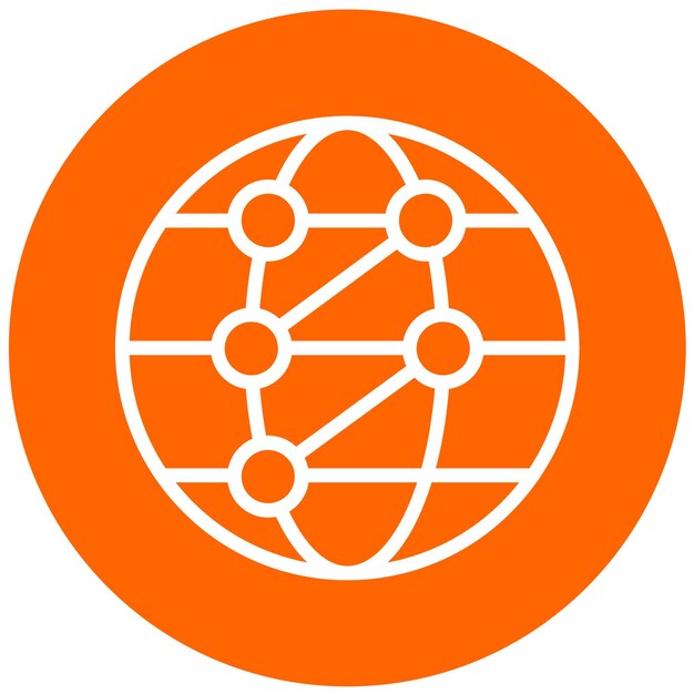 Diseño vectorial Estilo de icono del mundo virtual