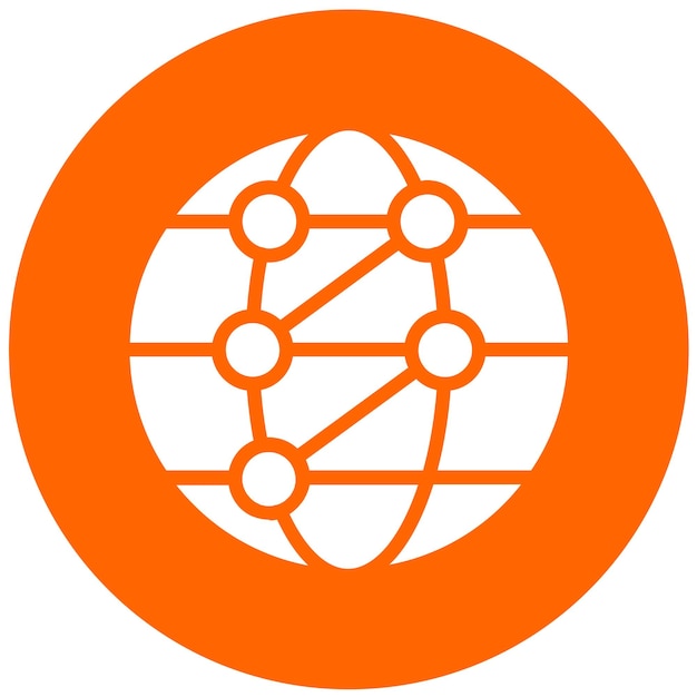 Diseño vectorial Estilo de icono del mundo virtual