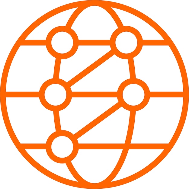 Diseño vectorial Estilo de icono del mundo virtual