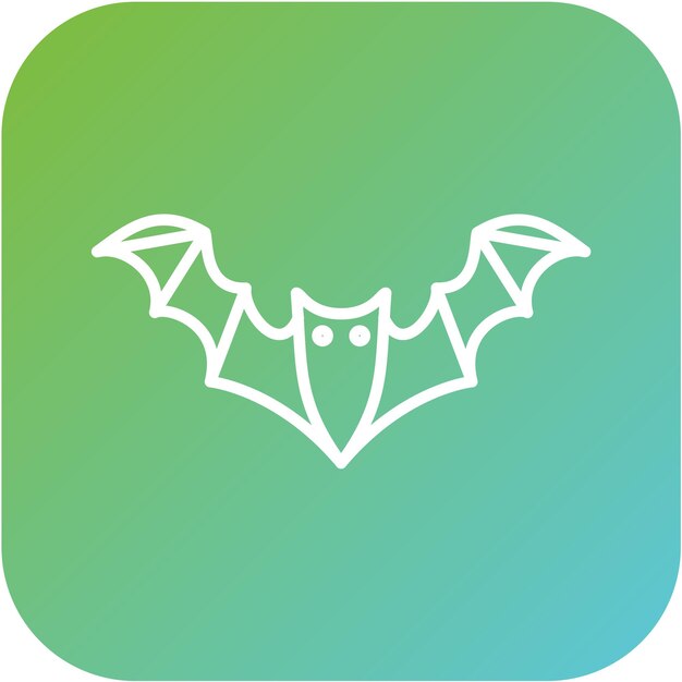 Diseño vectorial de estilo de icono de murciélago