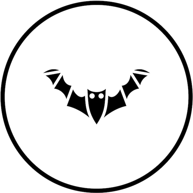 Diseño vectorial de estilo de icono de murciélago