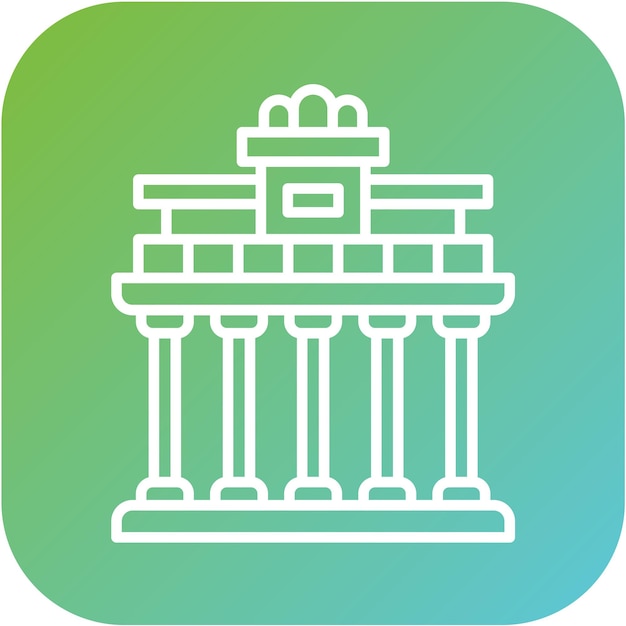 Diseño vectorial del estilo del icono del Muro de Berlín