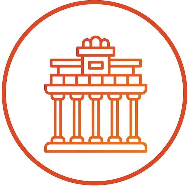 Diseño vectorial del estilo del icono del Muro de Berlín