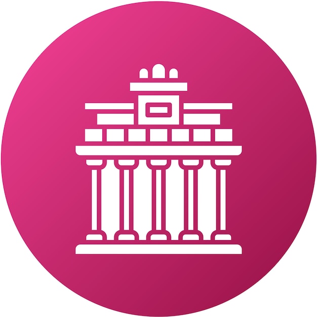 Diseño vectorial del estilo del icono del Muro de Berlín