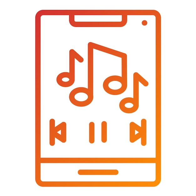 Diseño vectorial de estilo de icono de música