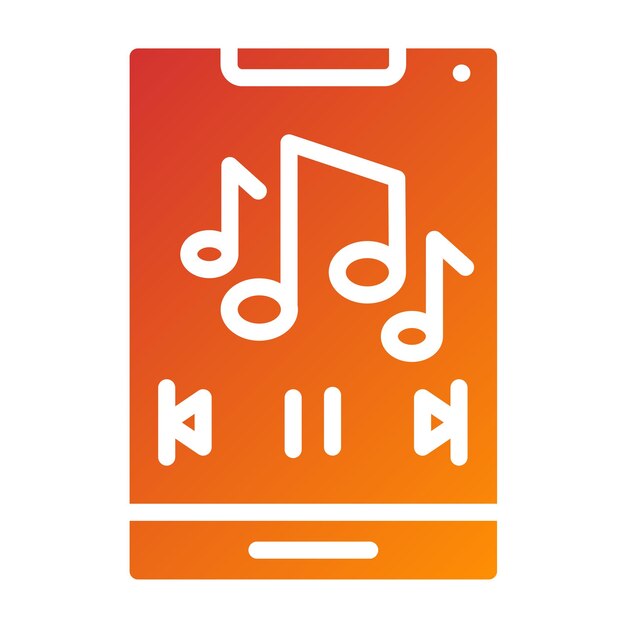 Diseño vectorial de estilo de icono de música
