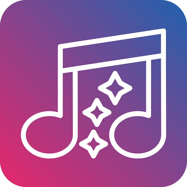 Diseño vectorial de estilo de icono musical