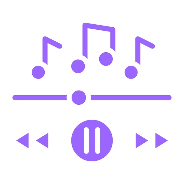 Diseño vectorial de estilo de icono musical